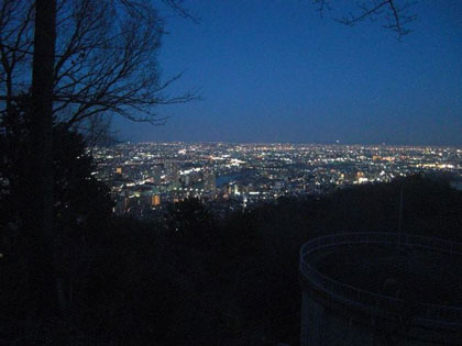 下山中の夜景