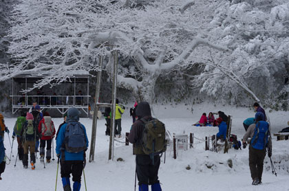 山頂に行く