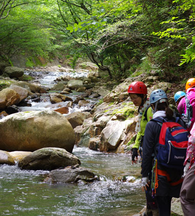 逢山峡の沢歩き