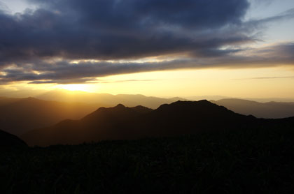 蓬峠からの夕暮れ